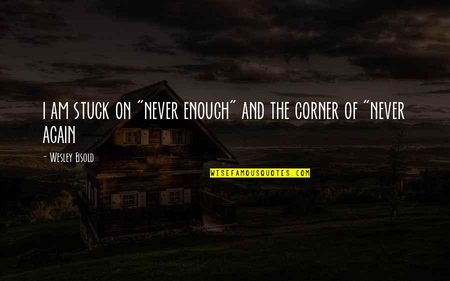 Nathaneicruz Quotes By Wesley Eisold: i am stuck on "never enough" and the Nathaneicruz Quotes By Wesley Eisold: i am stuck on "never enough" and the