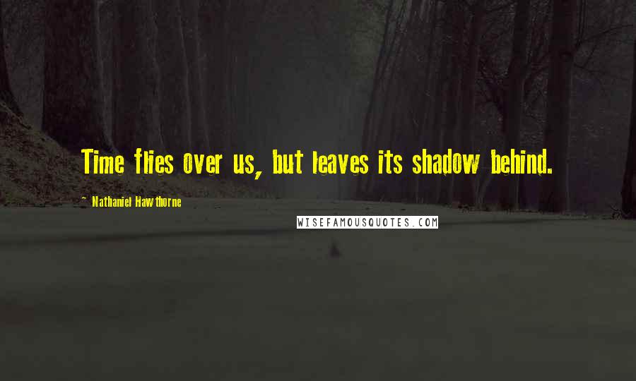 Nathaniel Hawthorne quotes: Time flies over us, but leaves its shadow behind.