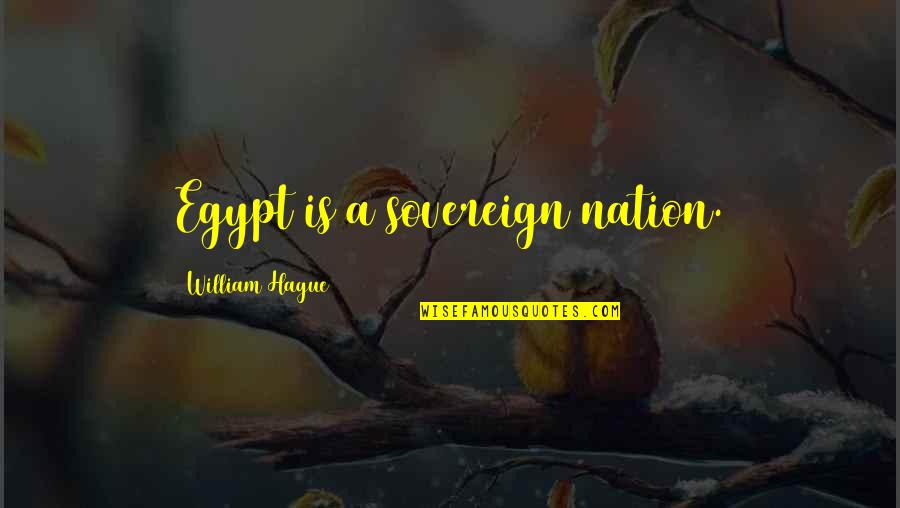 Nation Quotes By William Hague: Egypt is a sovereign nation.