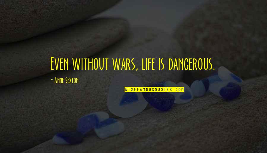 National Energy Conservation Day Quotes By Anne Sexton: Even without wars, life is dangerous.