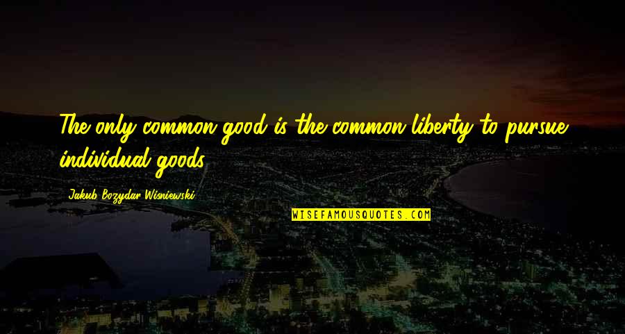 National Lampoon Vacation Aunt Edna Quotes By Jakub Bozydar Wisniewski: The only common good is the common liberty
