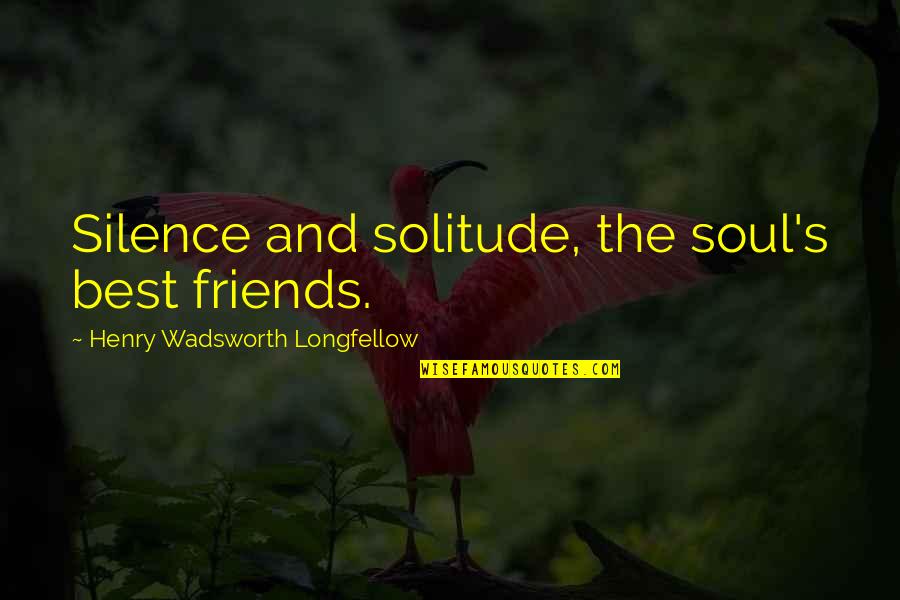 National Monuments Quotes By Henry Wadsworth Longfellow: Silence and solitude, the soul's best friends.