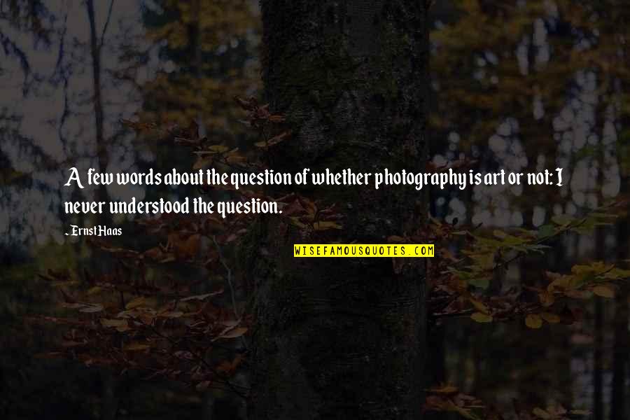 National Women's Day Quotes By Ernst Haas: A few words about the question of whether