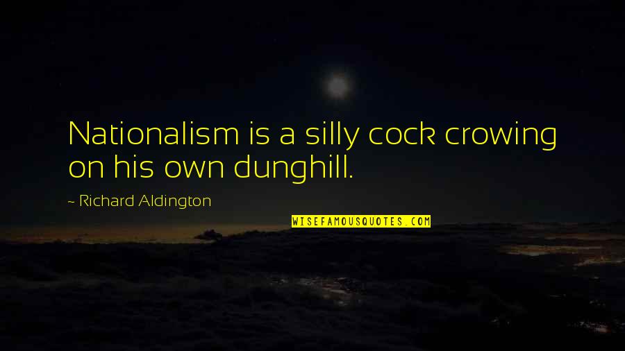 Nationalism And Patriotism Quotes By Richard Aldington: Nationalism is a silly cock crowing on his