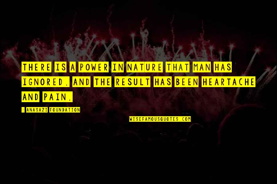 Native American Wisdom Quotes By Anasazi Foundation: There is a power in nature that man