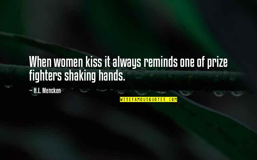 Natterman Producten Quotes By H.L. Mencken: When women kiss it always reminds one of