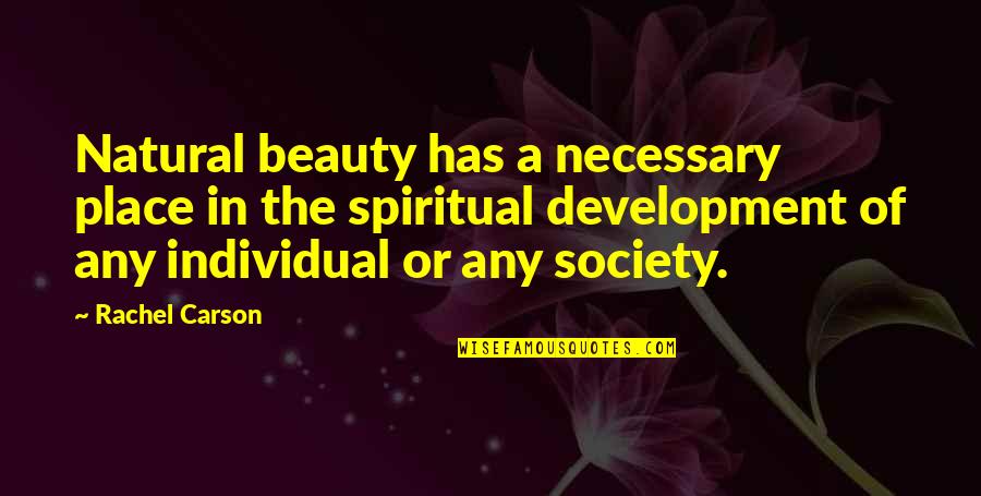 Natural Beauty Of A Place Quotes By Rachel Carson: Natural beauty has a necessary place in the