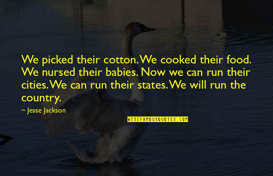 Natural Landscapes Quotes By Jesse Jackson: We picked their cotton. We cooked their food.