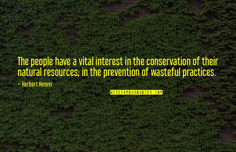 Natural Resources Quotes By Herbert Hoover: The people have a vital interest in the Natural Resources Quotes By Herbert Hoover: The people have a vital interest in the