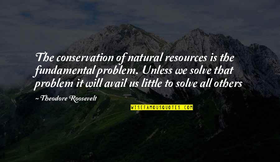 Naturally Thin Quotes By Theodore Roosevelt: The conservation of natural resources is the fundamental