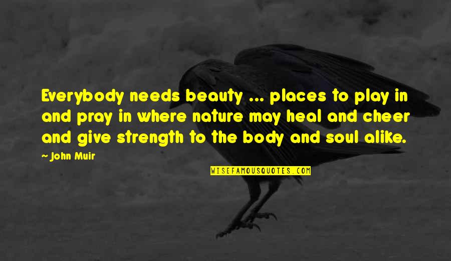 Nature And Beauty Quotes By John Muir: Everybody needs beauty ... places to play in