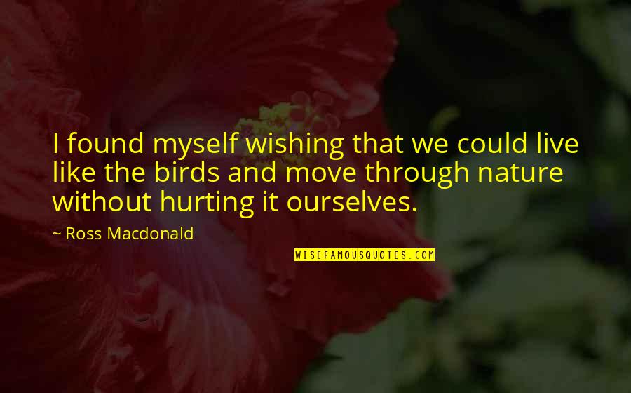 Nature And Birds Quotes By Ross Macdonald: I found myself wishing that we could live