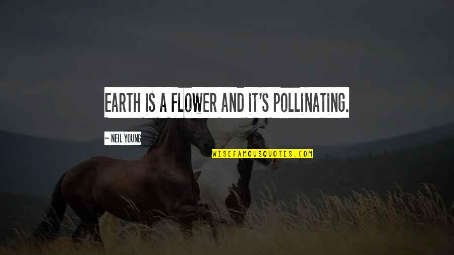 Nature And Earth Quotes By Neil Young: Earth is a flower and it's pollinating.