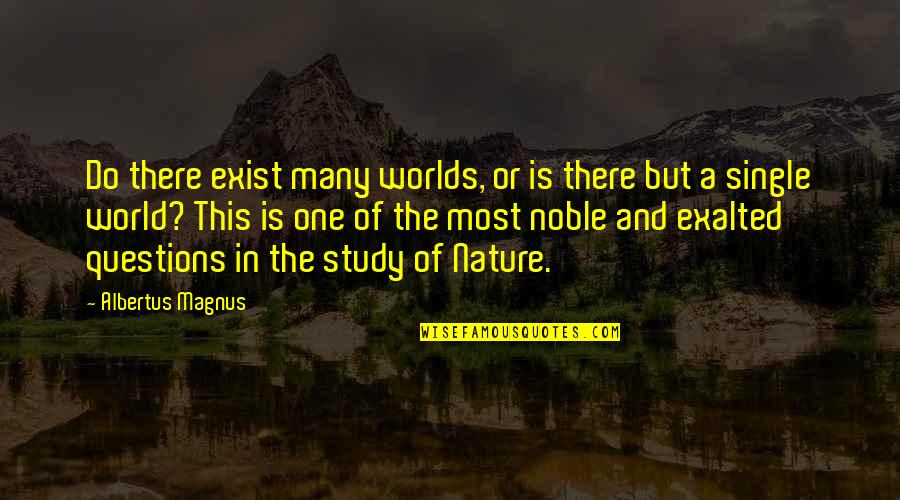 Nature And The World Quotes By Albertus Magnus: Do there exist many worlds, or is there