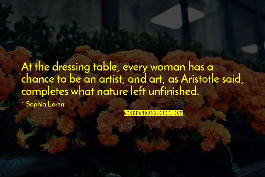 Nature As Art Quotes By Sophia Loren: At the dressing table, every woman has a Nature As Art Quotes By Sophia Loren: At the dressing table, every woman has a