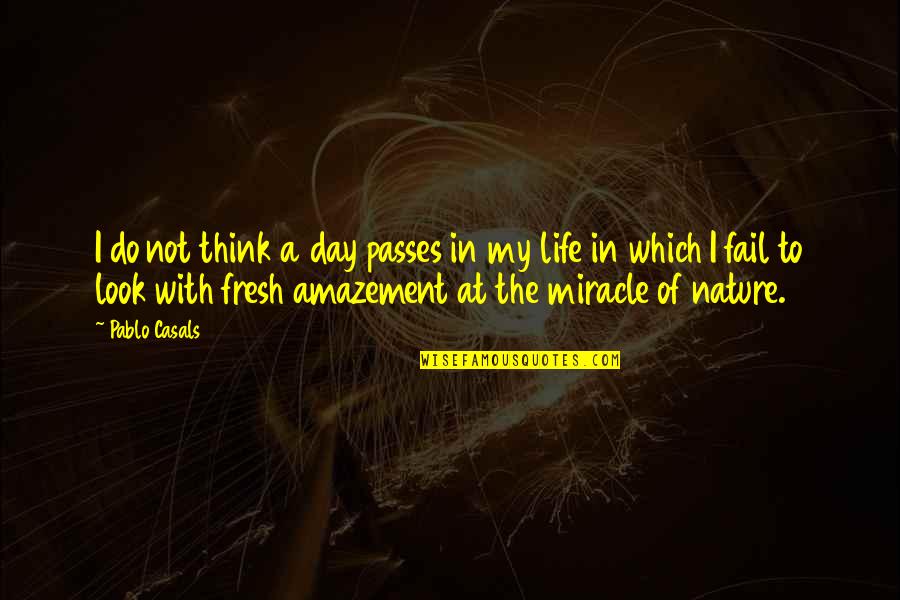 Nature Day Quotes By Pablo Casals: I do not think a day passes in