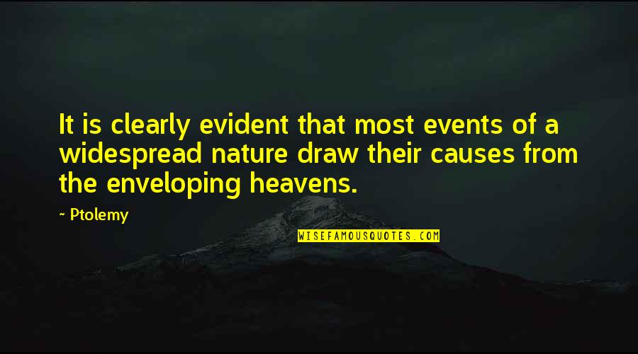 Nature Heaven Quotes By Ptolemy: It is clearly evident that most events of