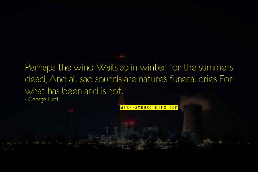 Nature In Winter Quotes By George Eliot: Perhaps the wind Wails so in winter for