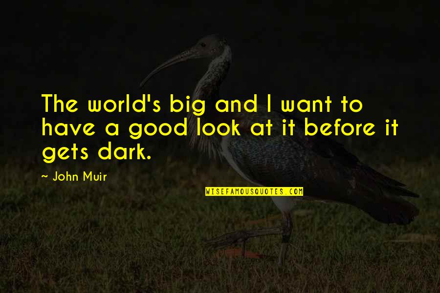 Nature John Muir Quotes By John Muir: The world's big and I want to have