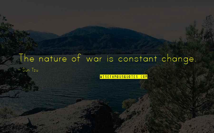 Nature Of Change Quotes By Sun Tzu: The nature of war is constant change.