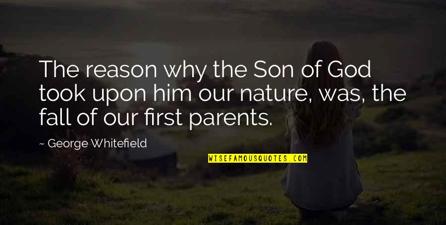 Nature Of God Quotes By George Whitefield: The reason why the Son of God took