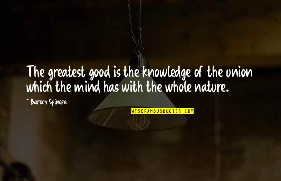 Nature Of Mind Quotes By Baruch Spinoza: The greatest good is the knowledge of the Nature Of Mind Quotes By Baruch Spinoza: The greatest good is the knowledge of the