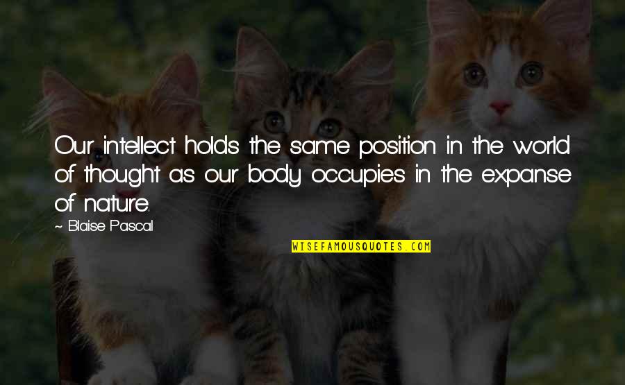 Nature Of Mind Quotes By Blaise Pascal: Our intellect holds the same position in the Nature Of Mind Quotes By Blaise Pascal: Our intellect holds the same position in the