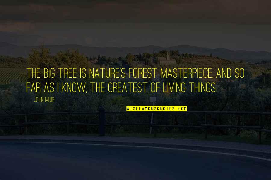 Nature Of Things Quotes By John Muir: The Big Tree is Nature's forest masterpiece, and