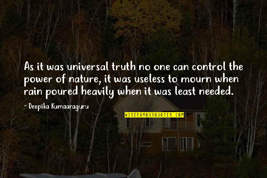 Nature Of Truth Quotes By Deepika Kumaaraguru: As it was universal truth no one can