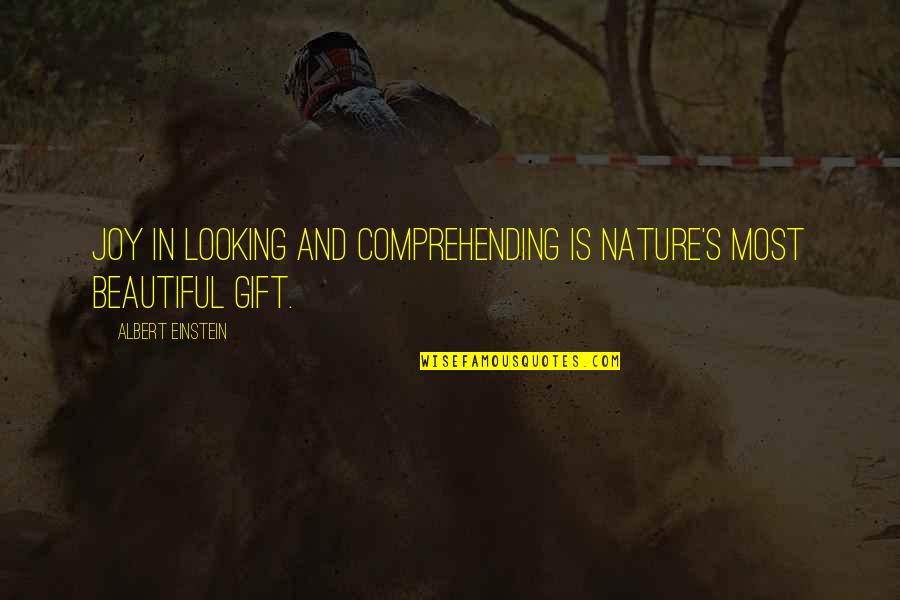 Nature S Gift Quotes By Albert Einstein: Joy in looking and comprehending is nature's most