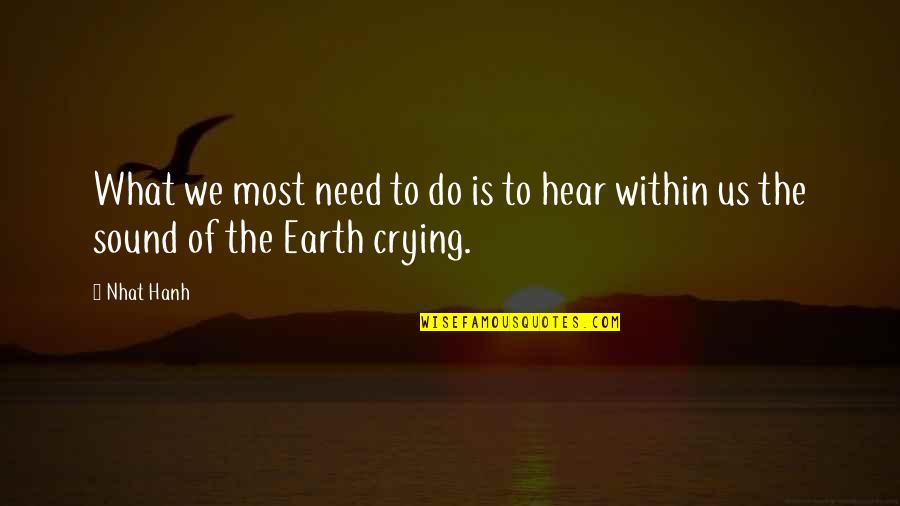 Nature Sound Quotes By Nhat Hanh: What we most need to do is to