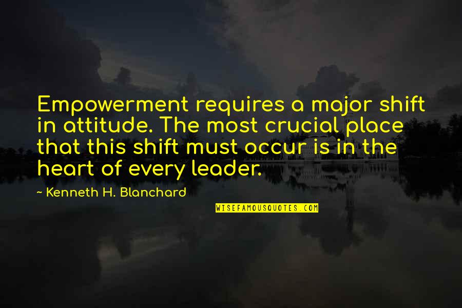 Nature Temple Quotes By Kenneth H. Blanchard: Empowerment requires a major shift in attitude. The