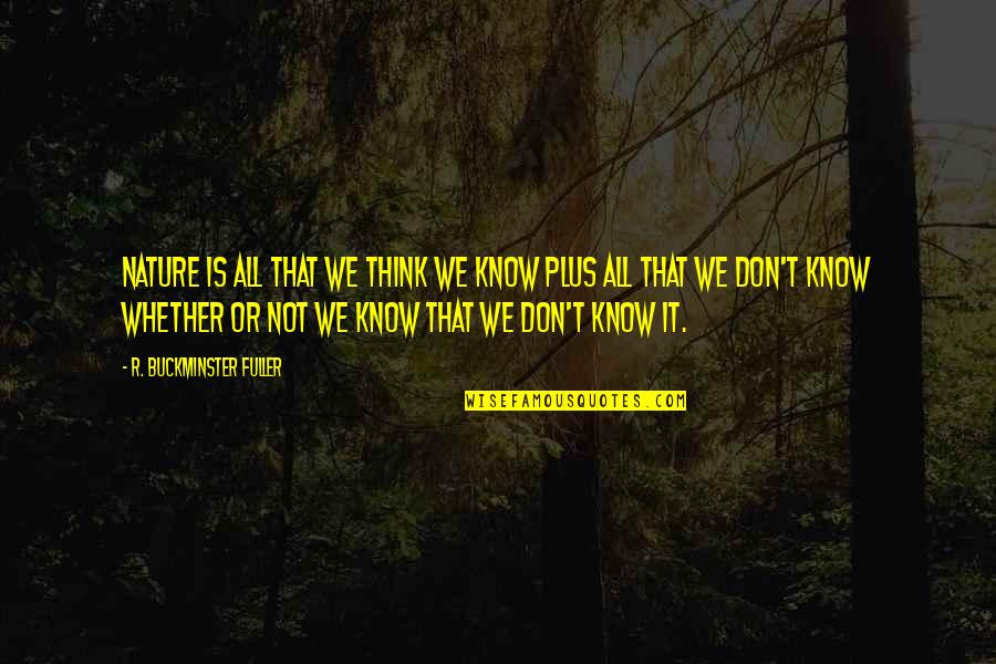 Nature Thinking Quotes By R. Buckminster Fuller: Nature is all that we think we know Nature Thinking Quotes By R. Buckminster Fuller: Nature is all that we think we know