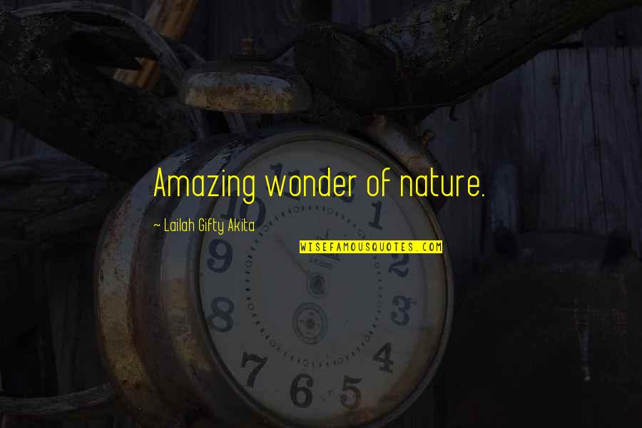 Nature's Beauty Quotes By Lailah Gifty Akita: Amazing wonder of nature.