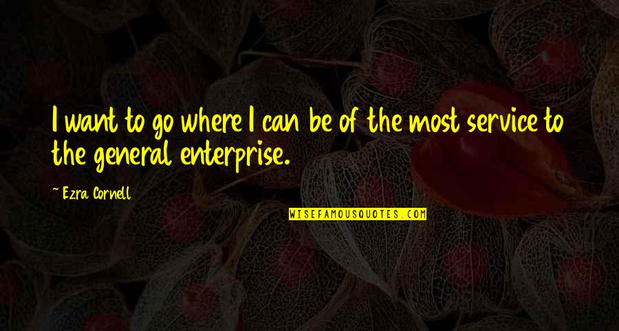 Naturopathy Degree Quotes By Ezra Cornell: I want to go where I can be