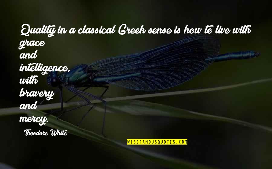 Natuurrampen Quotes By Theodore White: Quality in a classical Greek sense is how