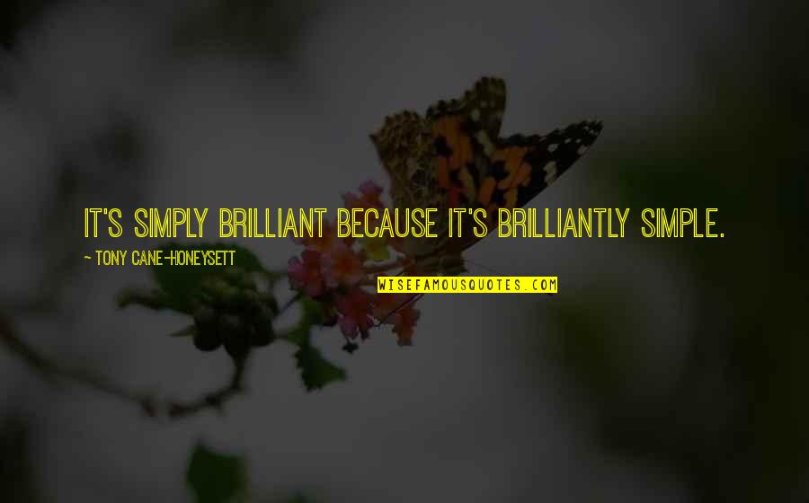Nauert Un Quotes By Tony Cane-Honeysett: It's simply brilliant because it's brilliantly simple.