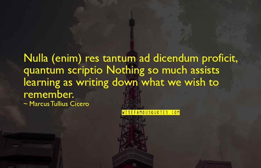 Naughty Chair Quotes By Marcus Tullius Cicero: Nulla (enim) res tantum ad dicendum proficit, quantum