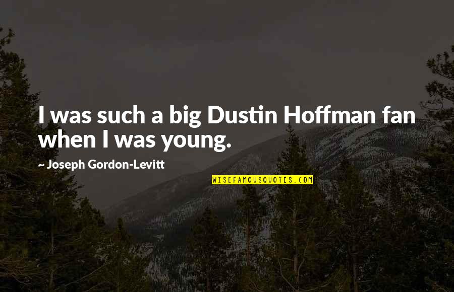 Nausheen Shah Quotes By Joseph Gordon-Levitt: I was such a big Dustin Hoffman fan Nausheen Shah Quotes By Joseph Gordon-Levitt: I was such a big Dustin Hoffman fan