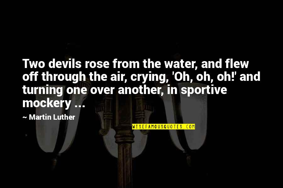 Nausheen Shah Quotes By Martin Luther: Two devils rose from the water, and flew Nausheen Shah Quotes By Martin Luther: Two devils rose from the water, and flew