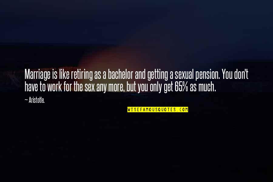 Nauwelaerts Grasmachines Quotes By Aristotle.: Marriage is like retiring as a bachelor and Nauwelaerts Grasmachines Quotes By Aristotle.: Marriage is like retiring as a bachelor and