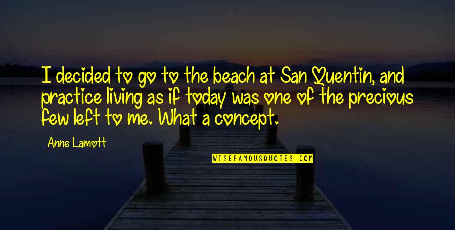 Navigating By The Stars Quotes By Anne Lamott: I decided to go to the beach at