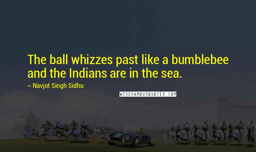 Navjot Singh Sidhu quotes: The ball whizzes past like a bumblebee and the Indians are in the sea.