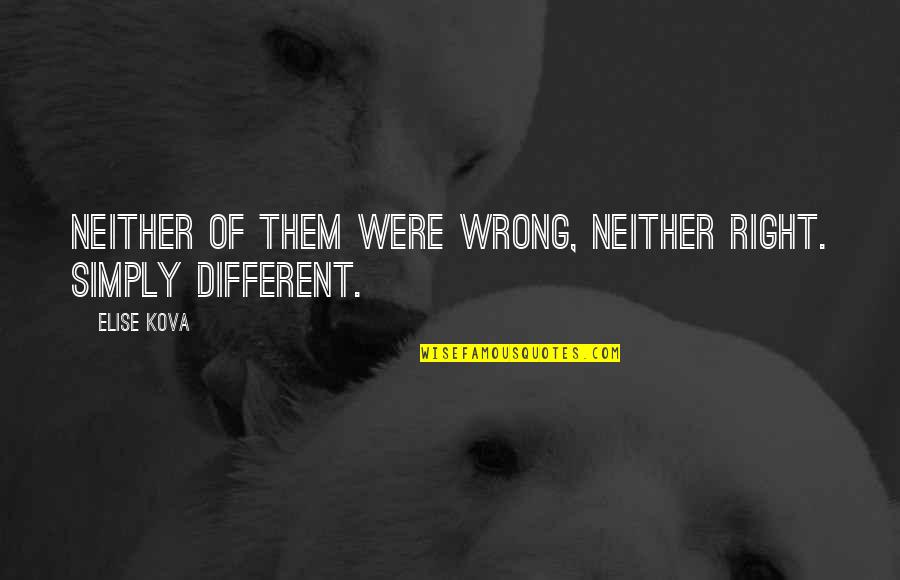Navraj Sandhu Quotes By Elise Kova: Neither of them were wrong, neither right. Simply