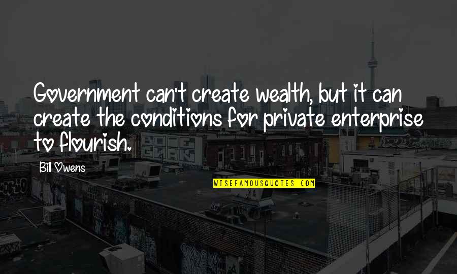 Naw Ruz Bahai Quotes By Bill Owens: Government can't create wealth, but it can create Naw Ruz Bahai Quotes By Bill Owens: Government can't create wealth, but it can create