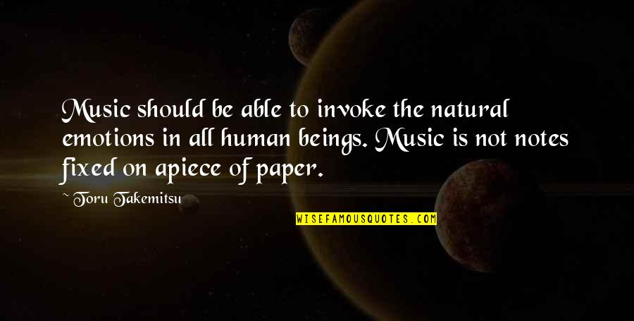 Nawawi Institute Quotes By Toru Takemitsu: Music should be able to invoke the natural