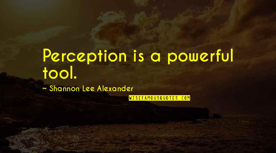 Nazarbayev Quotes By Shannon Lee Alexander: Perception is a powerful tool.