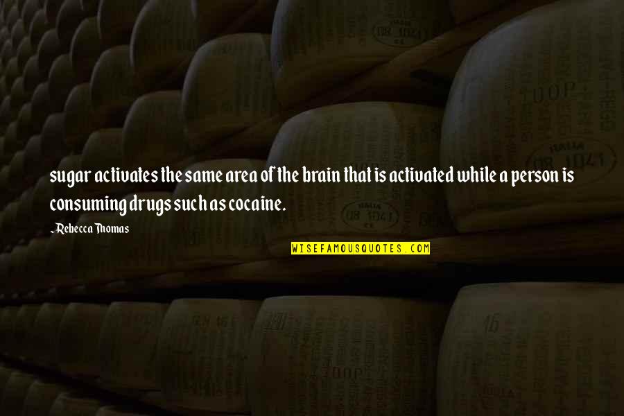 Nazaruddin Kasus Quotes By Rebecca Thomas: sugar activates the same area of the brain Nazaruddin Kasus Quotes By Rebecca Thomas: sugar activates the same area of the brain