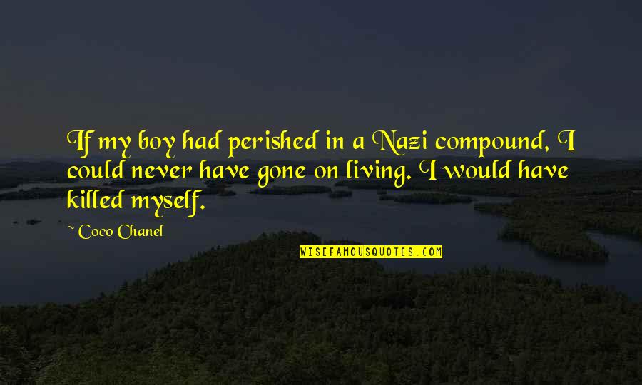 Nazi Quotes By Coco Chanel: If my boy had perished in a Nazi