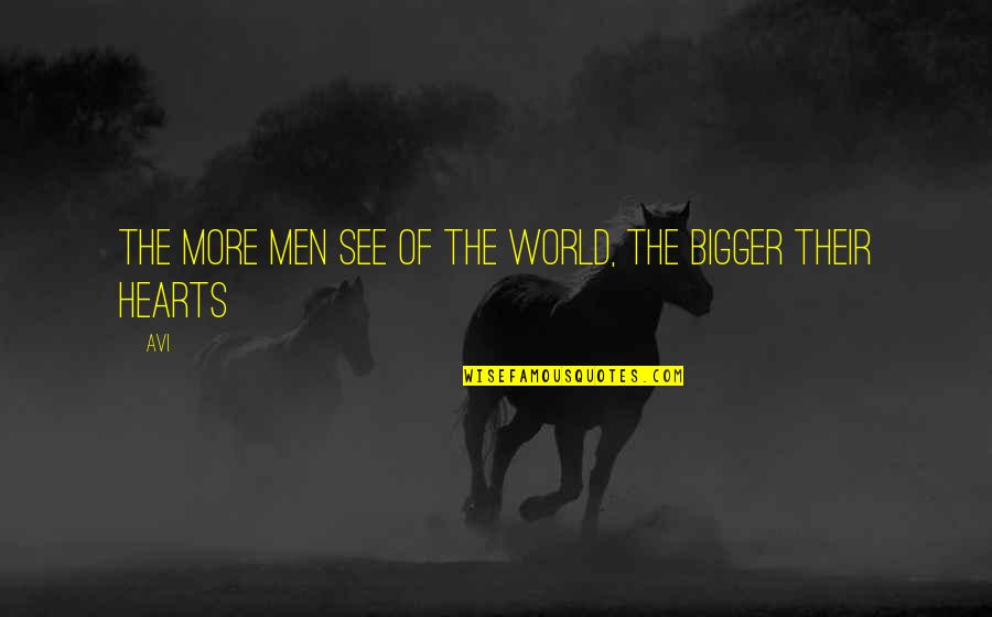 Nazianzus Pronunciation Quotes By Avi: The more men see of the world, the